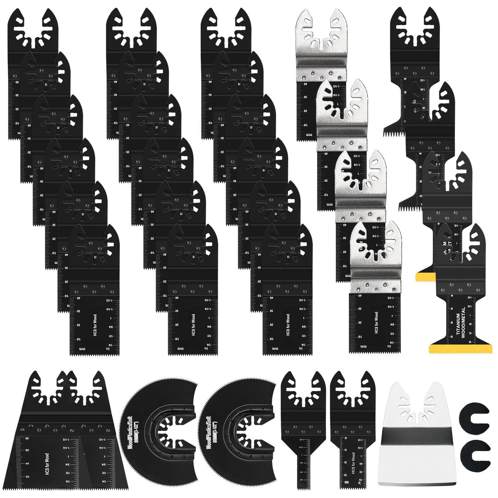爆款35件套万用宝锯片镀钛电动工具配件直销