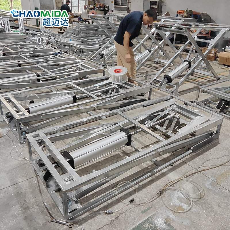 气动升降台剪叉式升降机家居厂组装工作台大吨位固定气动升降平台
