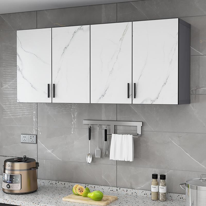 厨房阳台吊柜太空铝合金墙壁柜化妆室浴室置物柜简约轻奢壁柜