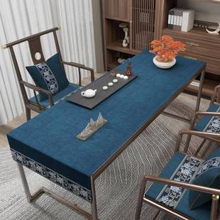 A6L绘画中式书桌布长方形棉麻台布简约布艺茶桌垫布学习桌餐桌布