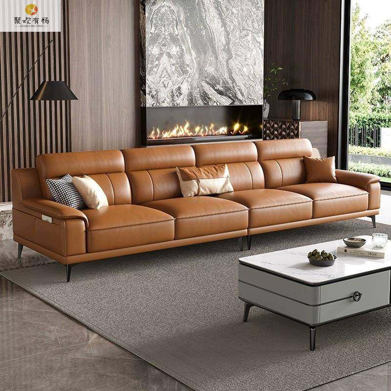 真皮沙发意式轻奢家用沙发客厅中小户型皮艺直排客厅极简真皮沙发,家装灯饰光源,其它灯具灯饰,淘宝优惠券,粉丝福利购,淘宝优惠卷