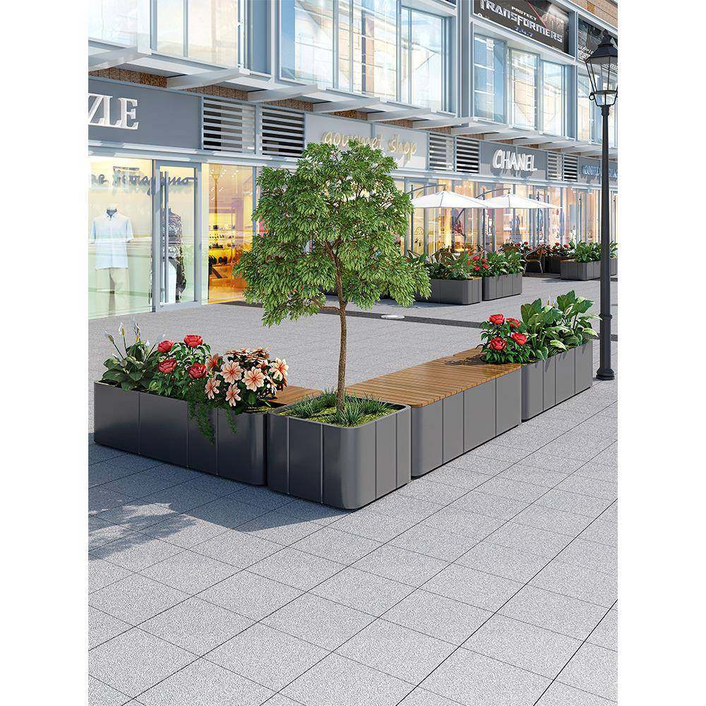 户外不锈钢花箱坐凳组合售楼部休息座椅街道广场防腐木长凳网红款,家装灯饰光源,其它灯具灯饰,淘宝优惠券,粉丝福利购,淘宝优惠卷