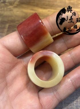 孟加拉 正品天然血料骆骨头戒指骨戒指男高档指环古风养生文玩