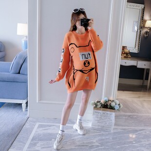 秋冬内搭圆领孕妇套头毛衣短款 孕妇装 加厚 潮妈打底衫 款 秋冬款 时尚