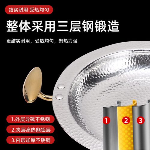 商用餐厅酒精炉干锅锅浅汤锅x干锅鸡肉蟹煲盆牛蛙锅酸菜鱼锅龙虾