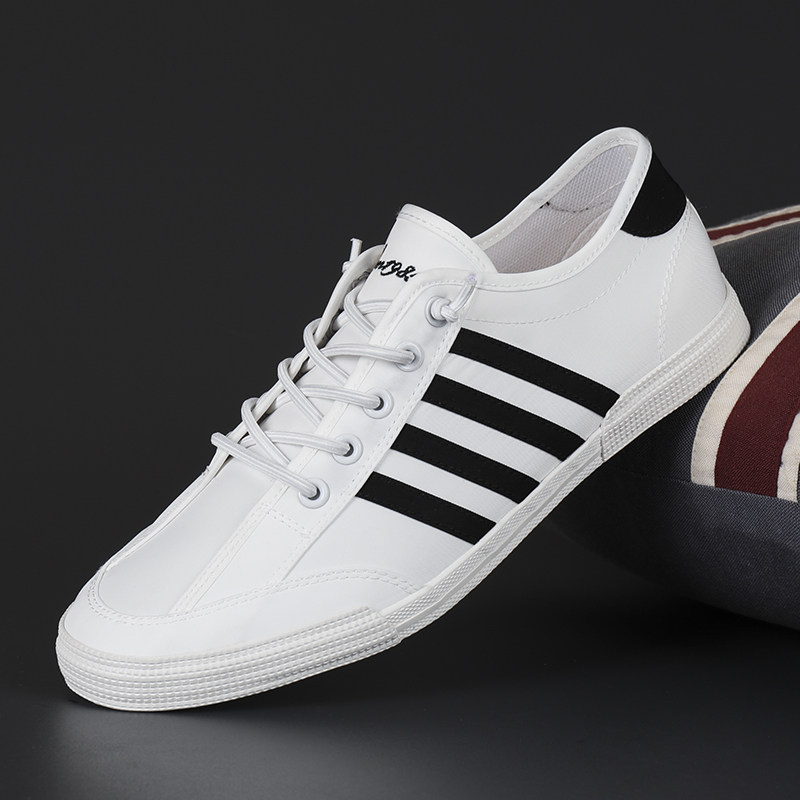 2025春季男鞋新款透气休闲鞋韩版一脚蹬帆布鞋男士小白鞋平底板鞋,流行男鞋,帆布鞋,淘宝优惠券,粉丝福利购,淘宝优惠卷