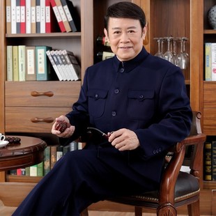 中老年中山装套装男n秋冬装老年人中山服老人上衣外套男爷爷爸爸