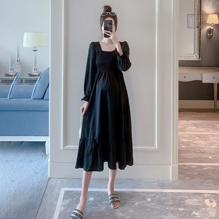 雪纺连衣裙秋装 孕妇装 碎花显瘦潮辣妈中长款 时尚 春秋裙子2020新款