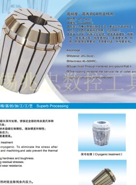 ER16- 1.5 2 3 4 5 6 7 8 9 10 12高精数控弹簧筒夹.雕刻机夹头