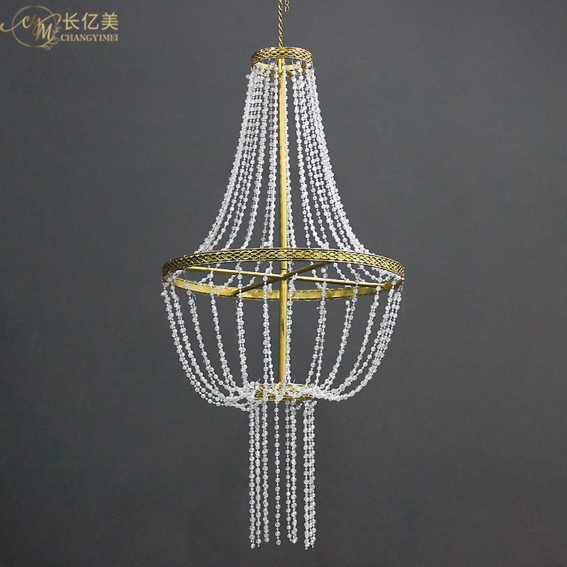婚庆道具水晶装饰吊顶婚礼现场珠帘吊灯挂件舞台布置水晶福灯饰