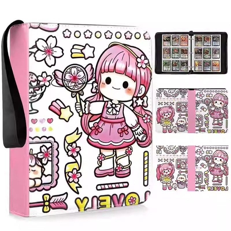 可爱风小麻薯卡册活页皮质大容量拉链活页卡包卡片卡册收纳收藏册,文具电教/文化用品/商务用品,名片册,淘宝优惠券,粉丝福利购,淘宝优惠卷