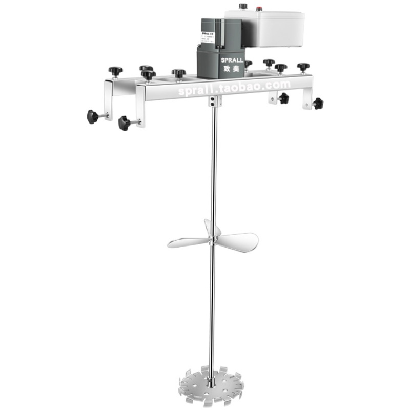 电动升降高速分散机手摇升降低速搅拌器卧立式双层搅拌杆工业实验
