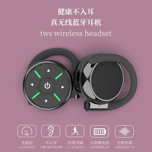 不入耳真无d线蓝牙耳机挂耳开放式无延迟超长续航看书听课学习耳