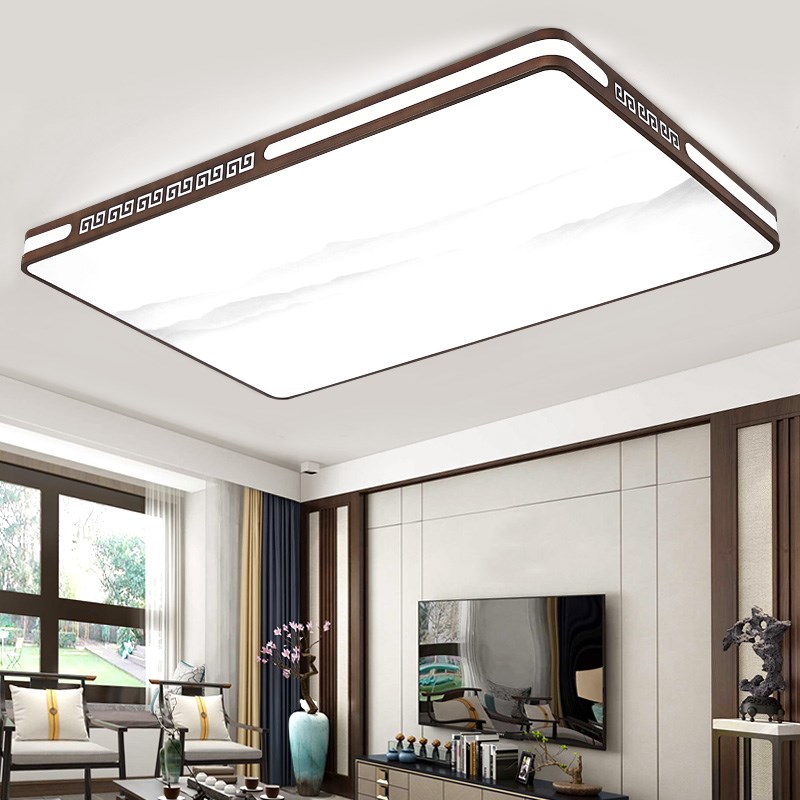 新中式吸顶灯中国风客厅灯套餐LED长方形餐厅卧室灯具简约大气