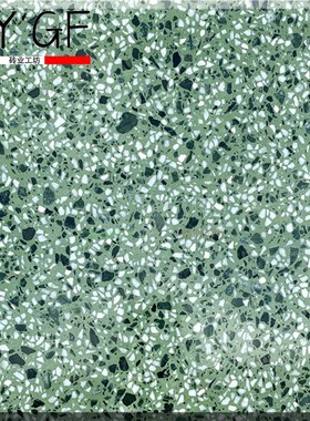 预制无机真水磨石板材绿色现货 B彩色大颗粒 通体材料 尺寸定制加