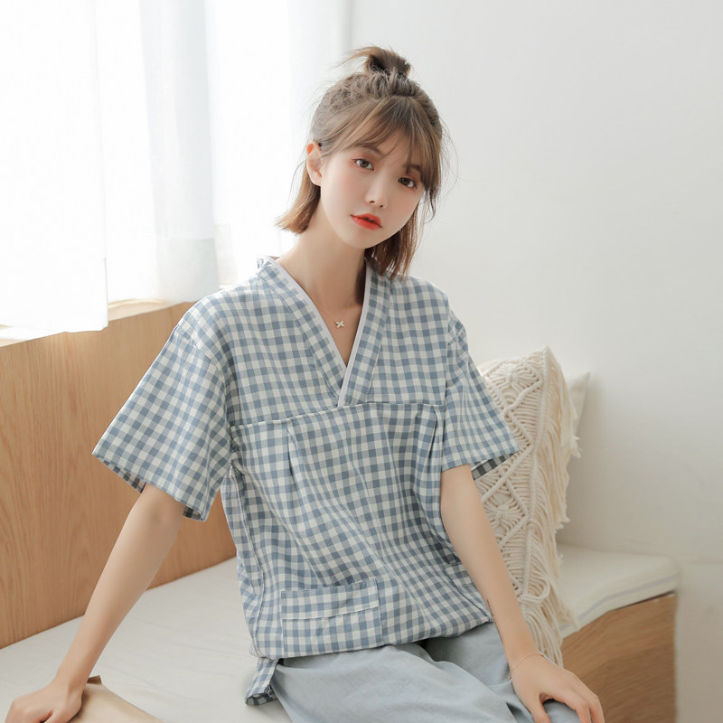 汗蒸服女款纯棉可爱定制大码情侣亲子服男款儿童桑拿浴服家居睡衣图片