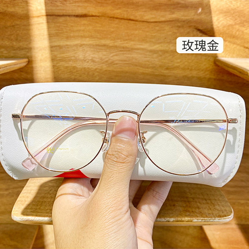 纯钛超轻防蓝光辐射韩版潮女近视眼镜框素颜大脸显脸小可配度数