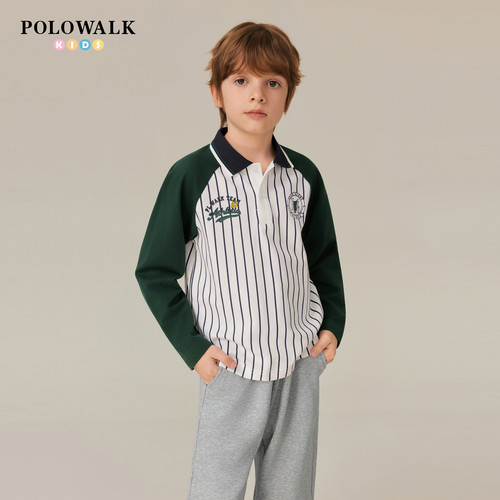 POLOWALK童装男童长袖T恤