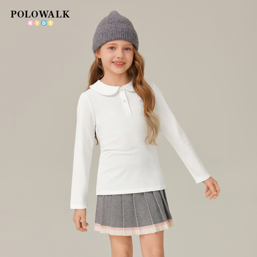 POLOWALK童装女童长袖T恤