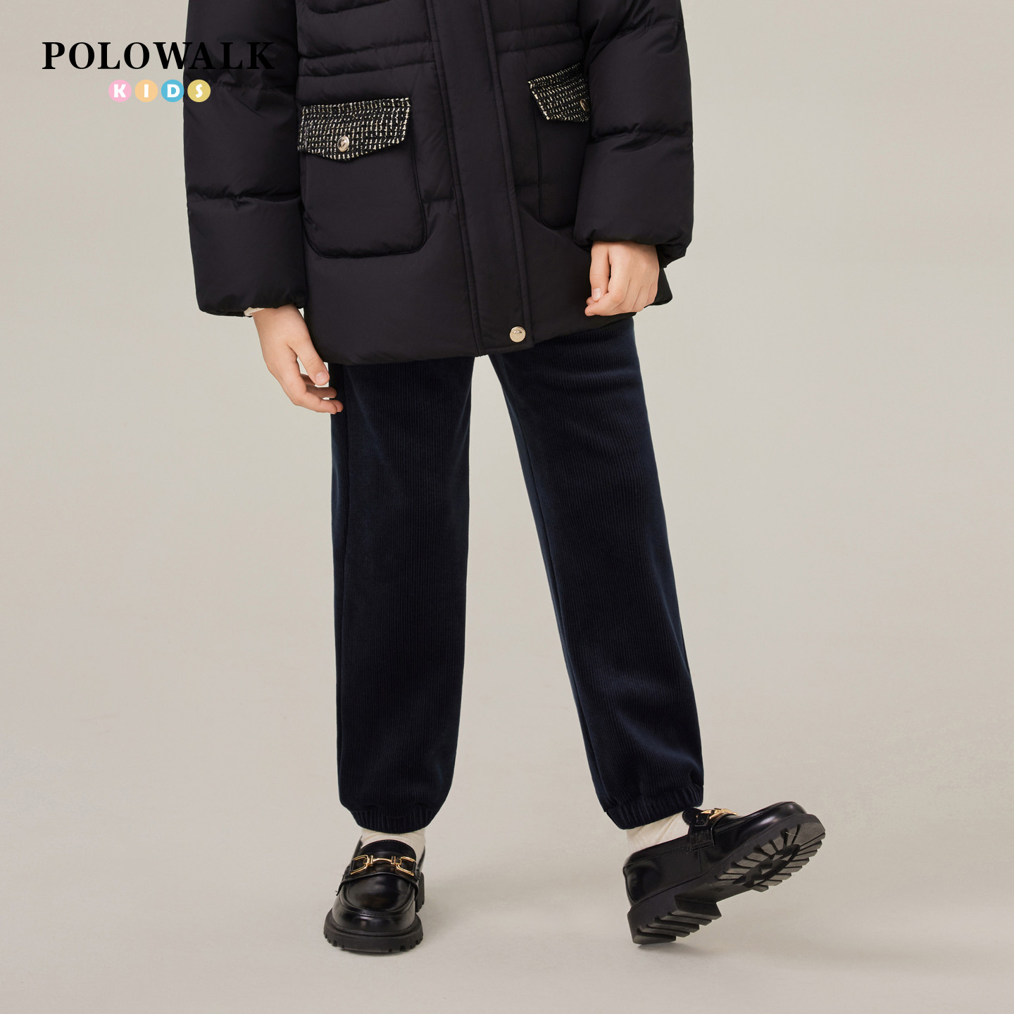 POLOWALK童装女童休闲裤2026春夏新款休闲百搭束脚裤子儿童长裤
