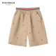 男童短裤 中大童撞色百搭裤 2026夏季 印花五分裤 子 新品 POLOWALK童装