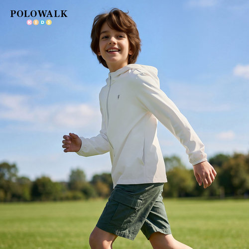 POLOWALK童装男童连帽防晒服