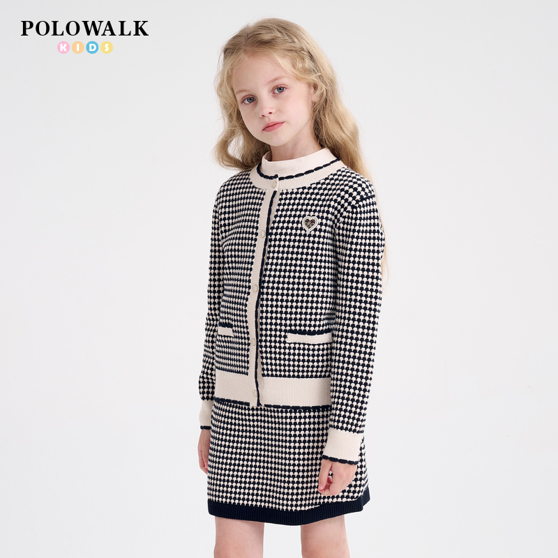 POLOWALK女童毛织套装