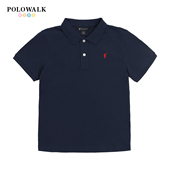 男童T恤2026夏季 新品 珠地网眼短袖 POLOWALK童装 休闲百搭POLO衫