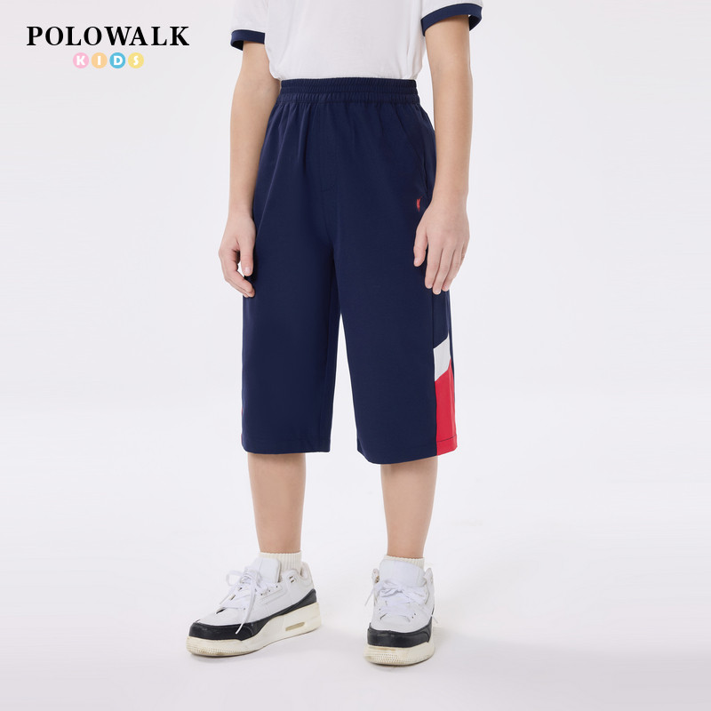 【吸湿速干】POLOWALK童装男童短裤2026新品夏季休闲百搭七分裤