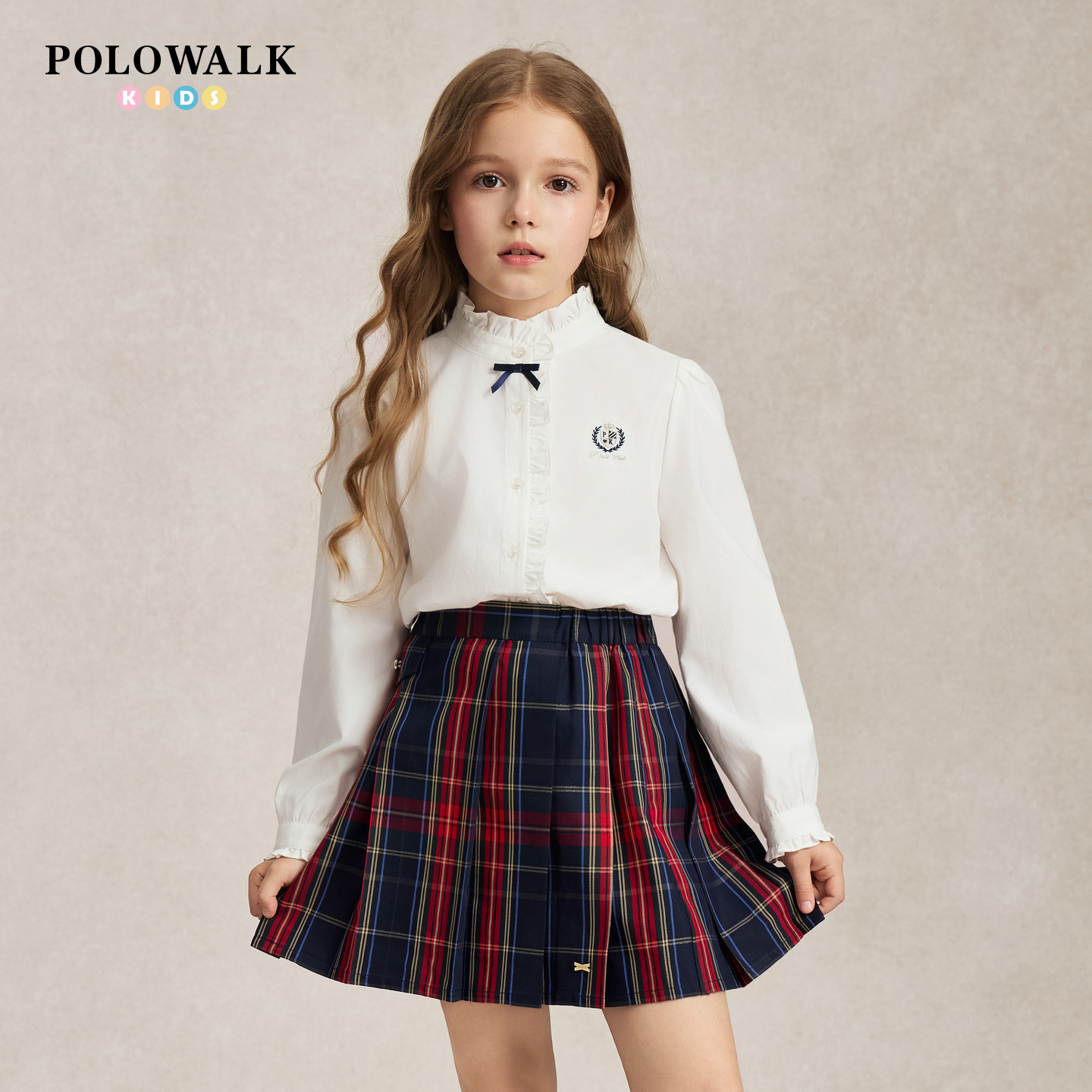 POLOWALK女童长袖衬衫