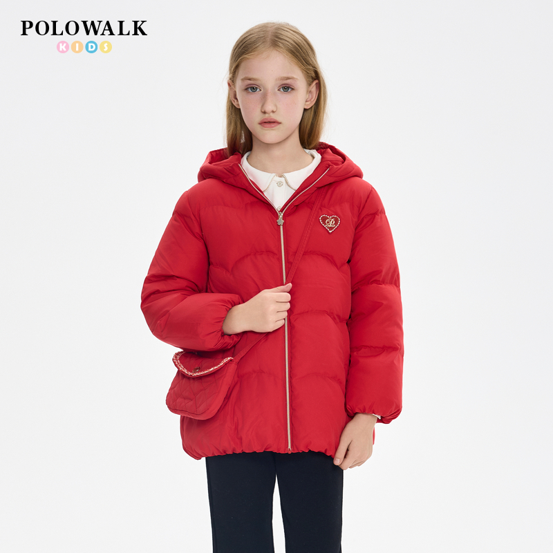 POLOWALK女童连帽羽绒服