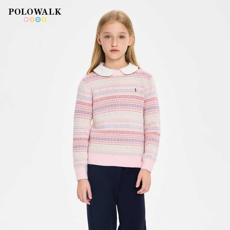 POLOWALK那桐圆领长袖针织衫