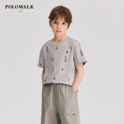 POLOWALK童装男童短袖T恤