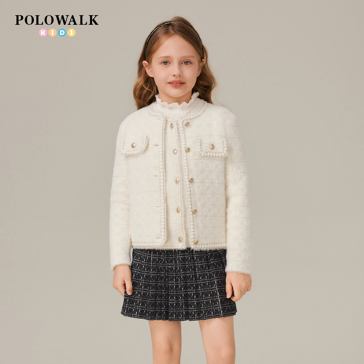 POLOWALK童装女童针织衫