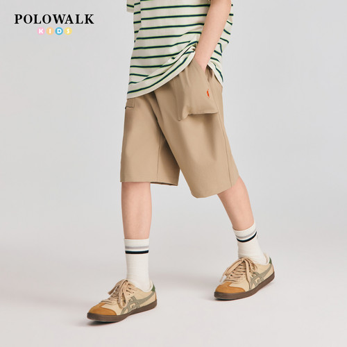 POLOWALK男童中裤轻薄速干五分裤