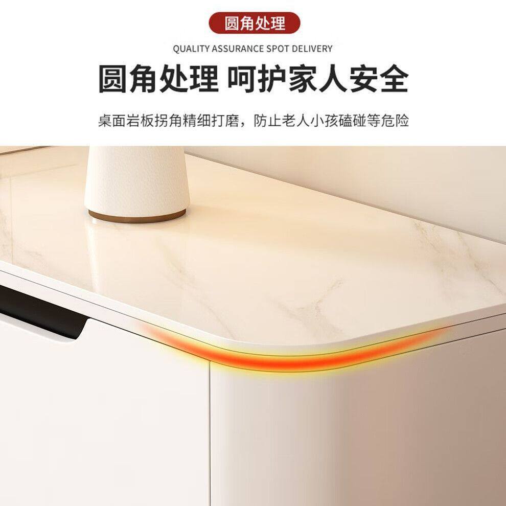 简约现代客厅全实木柜体电视柜茶几组合大小户型岩板电视柜落地柜