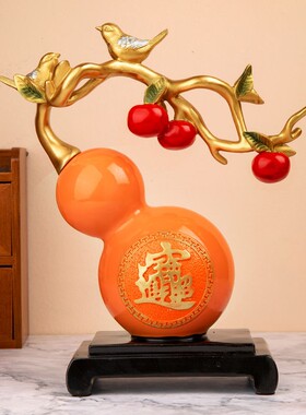 万事如意福禄葫芦摆件新中式家居客厅乔迁新居礼物书房玄关酒柜