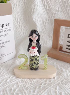 定制石塑粘土人偶情侣结婚毕业礼物医护软陶泥塑人偶真人Q版摆件