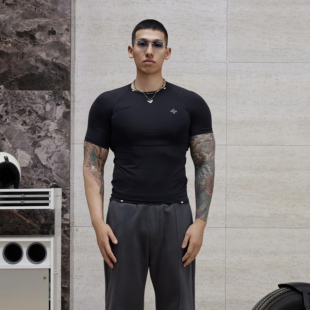 Basic Unit 基本单元 修身短袖弹力紧身透气运动速干T恤男健身衣