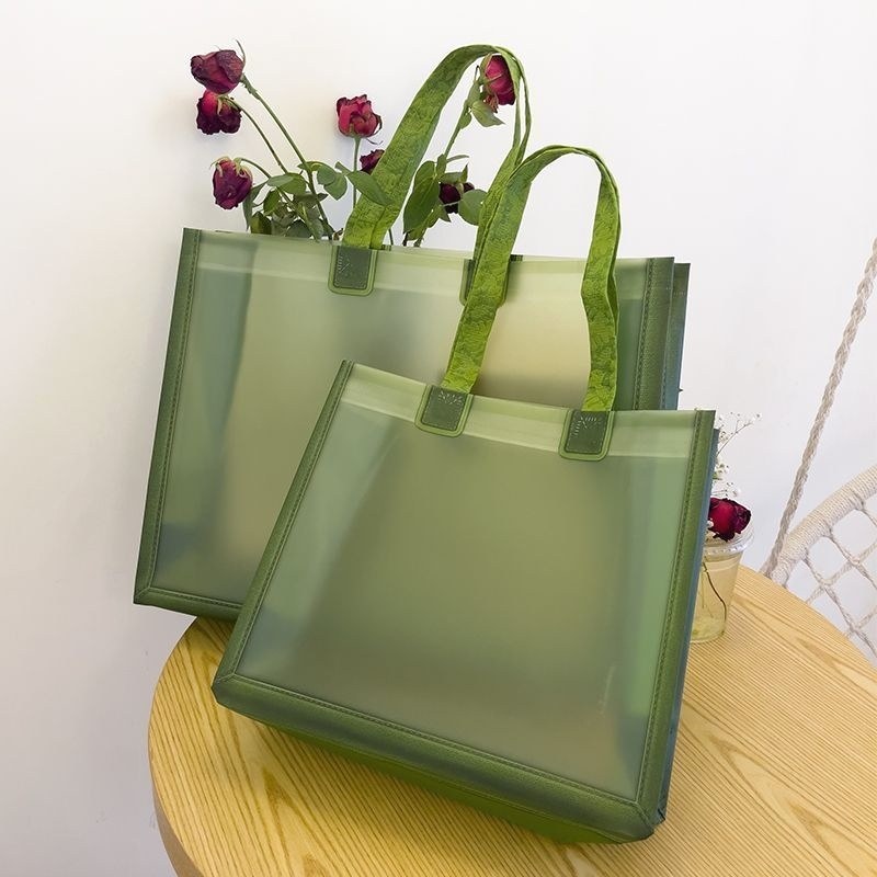 黑色透明手提袋绿色复合塑料袋pvc包装袋服装购物袋高档颜值定做,收纳整理,购物袋/环保袋/帆布袋,淘宝优惠券,粉丝福利购,淘宝优惠卷
