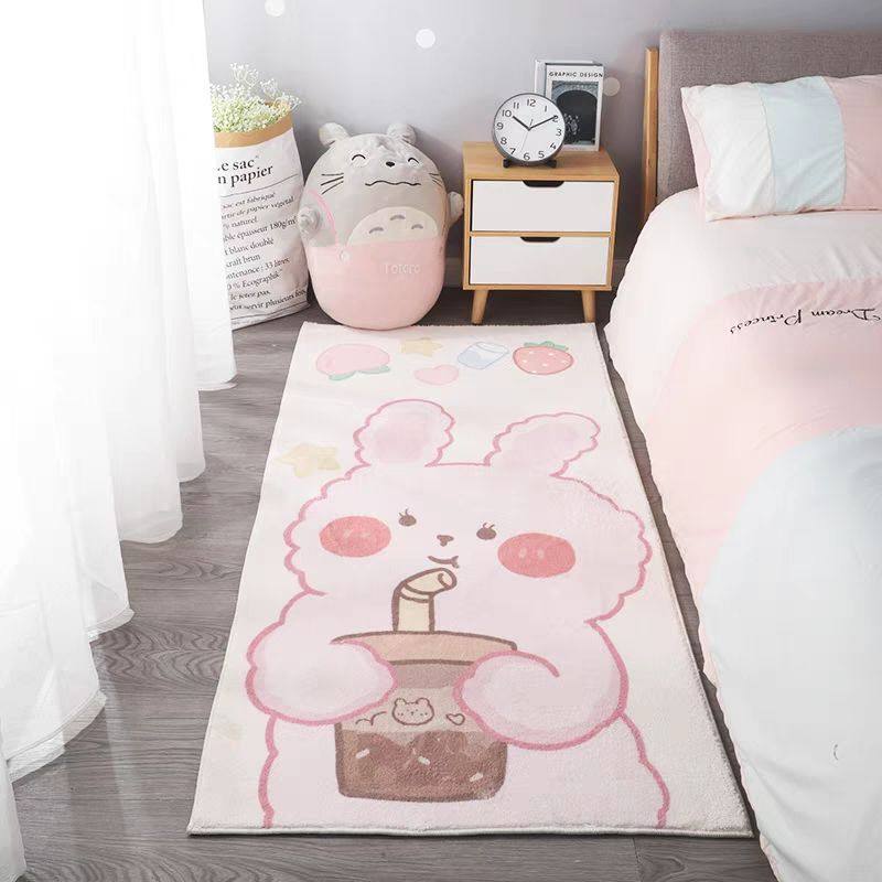 卧室地毯少女ins风床边地毯房间毛绒加厚短毛卡通床前儿童地垫,居家布艺,床边毯,淘宝优惠券,粉丝福利购,淘宝优惠卷