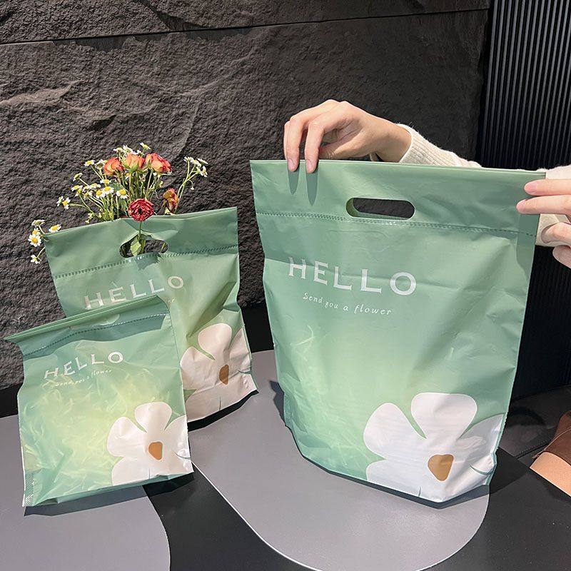 迷你小袋子绿色磨砂小号袋子内衣袋手提袋饰品袋化妆品袋礼品包装