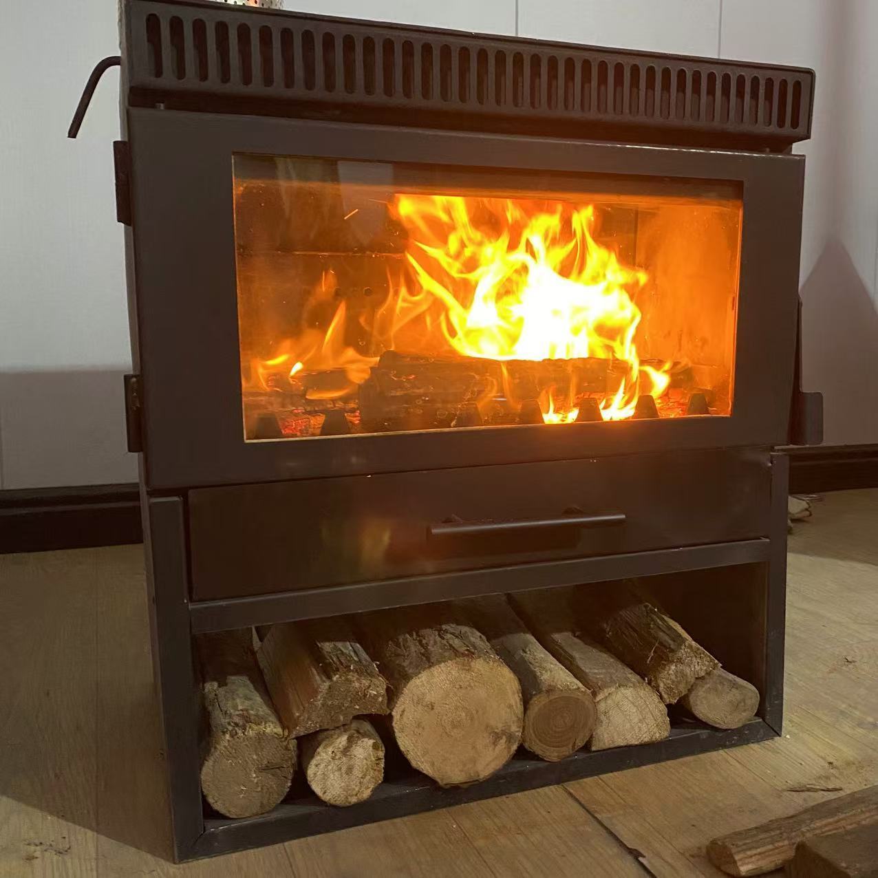 真火燃木壁炉木柴取暖农村家用室内民宿别墅柴火欧式取暖炉火炉