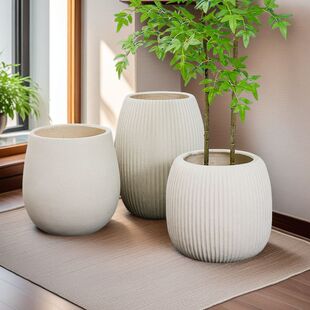 镁泥花盆北欧风现代客厅绿植特大号特大花盆轻奢高级感家用大花盆