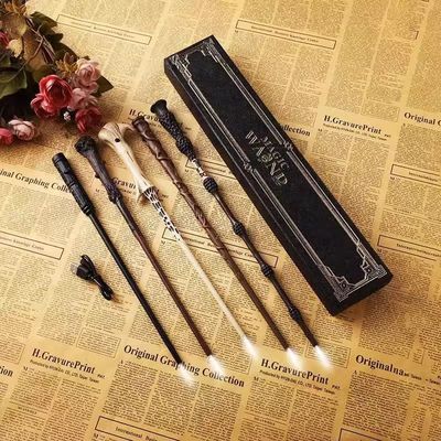 哈利波特充电款魔杖正版周边发光魔法棒可施咒邓布利多伏地魔赫敏