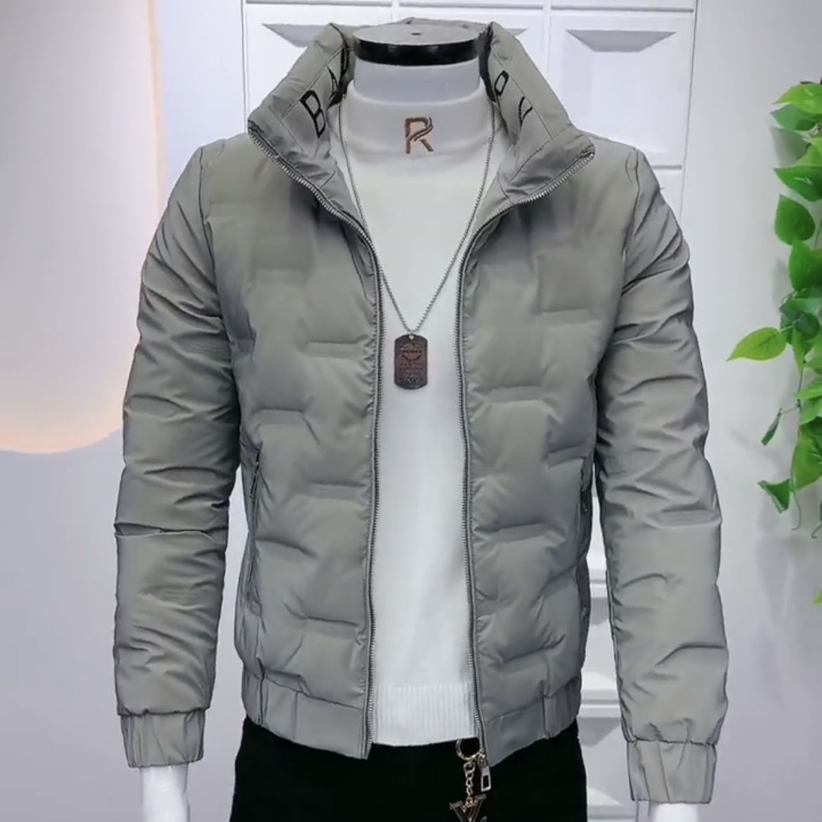 新款冬季免洗皮男外套短款羽绒棉服潮流韩版修身加厚保暖时尚修身