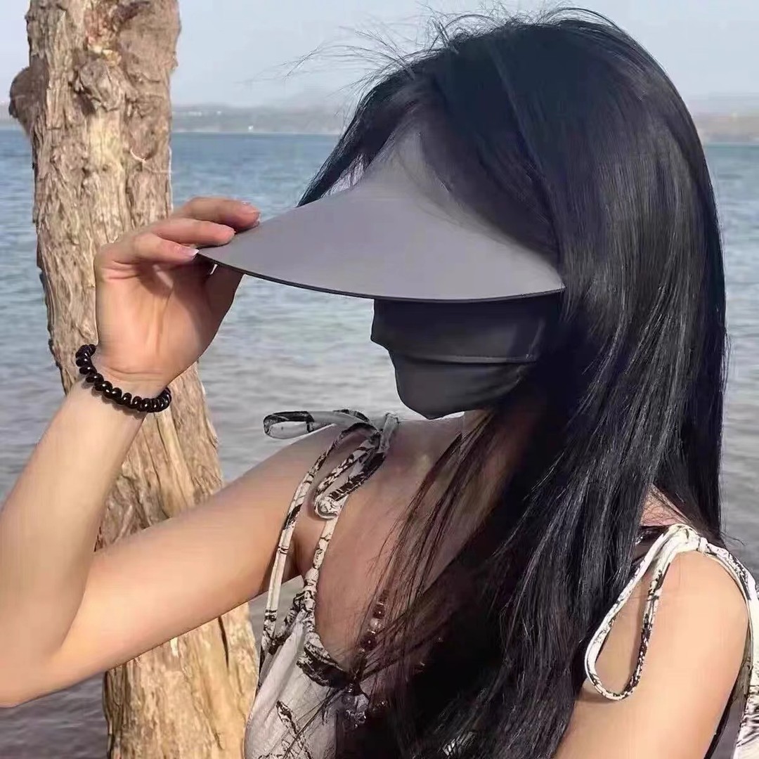 无痕空顶帽女夏季防晒休闲电动车帽百搭防紫外線成人帽子