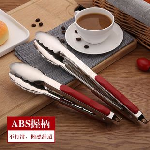 烤箱工具不锈钢家用食品夹子防烫烧烤夹加厚商用厨房食物夹牛