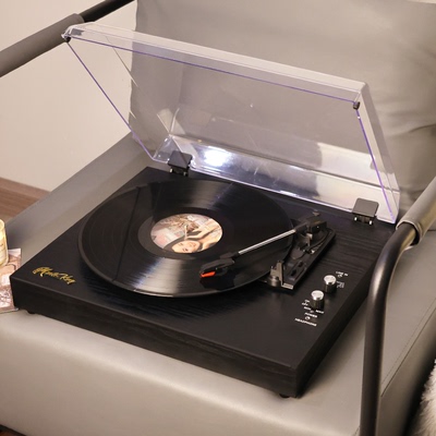 黑胶唱片机复古唱机老式留声机内置蓝牙音响一体机播放家装摆件品