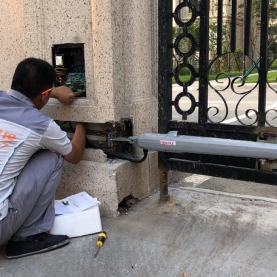 霍斯直臂式平开门电机庭院门电动遥控开门机自动门闭门器摇臂电机